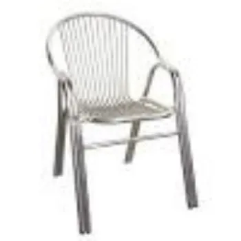 Rectangular Polished Iron Chair